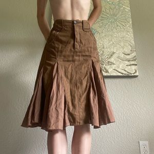 Midi Brown Skirt 🤎